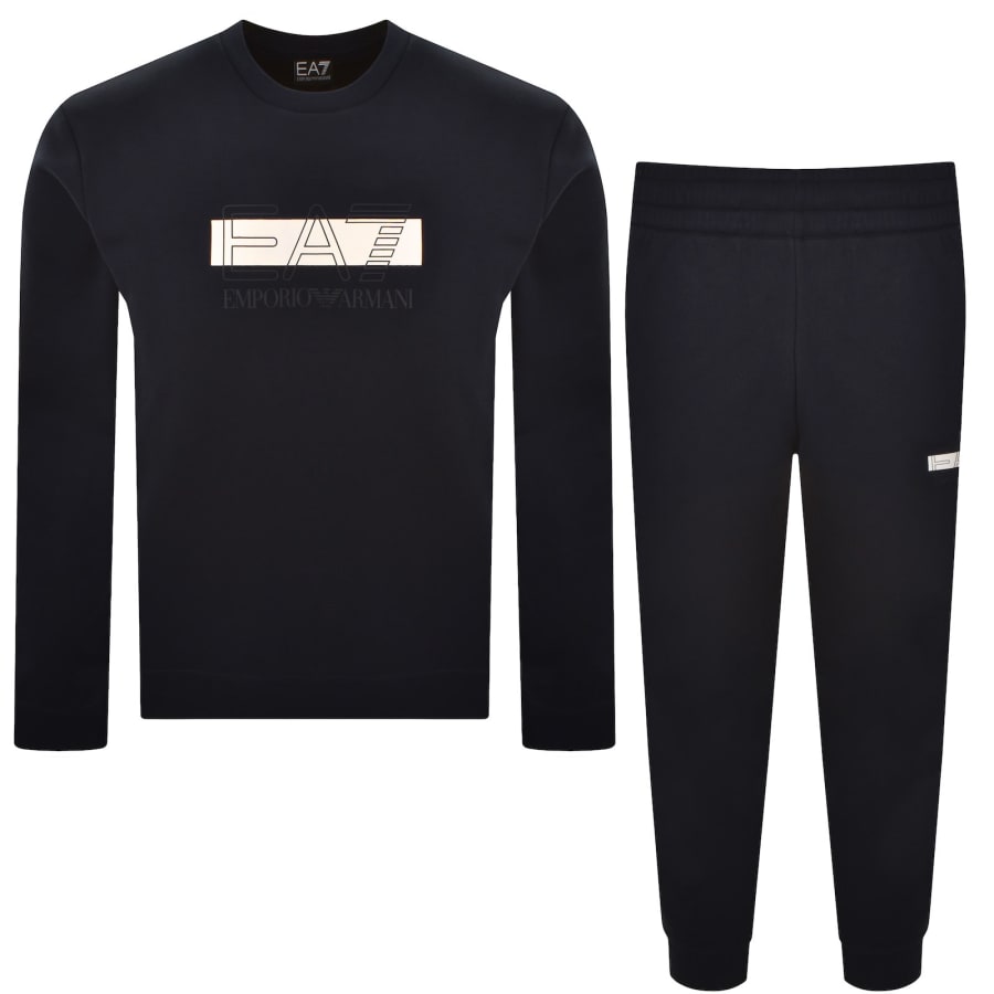 Image number 1 for EA7 Emporio Armani Logo Tracksuit Navy