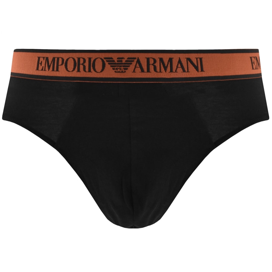 Image number 2 for Emporio Armani 3 Pack Briefs Black
