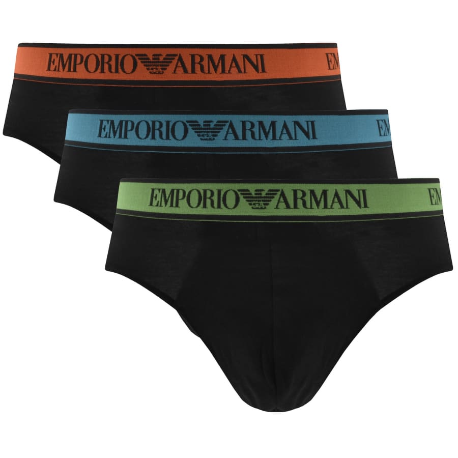 Image number 1 for Emporio Armani 3 Pack Briefs Black