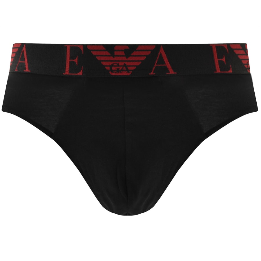 Image number 2 for Emporio Armani 3 Pack Briefs Black