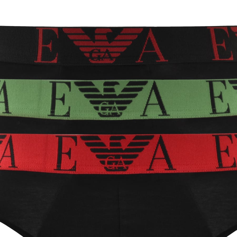 Image number 5 for Emporio Armani 3 Pack Briefs Black