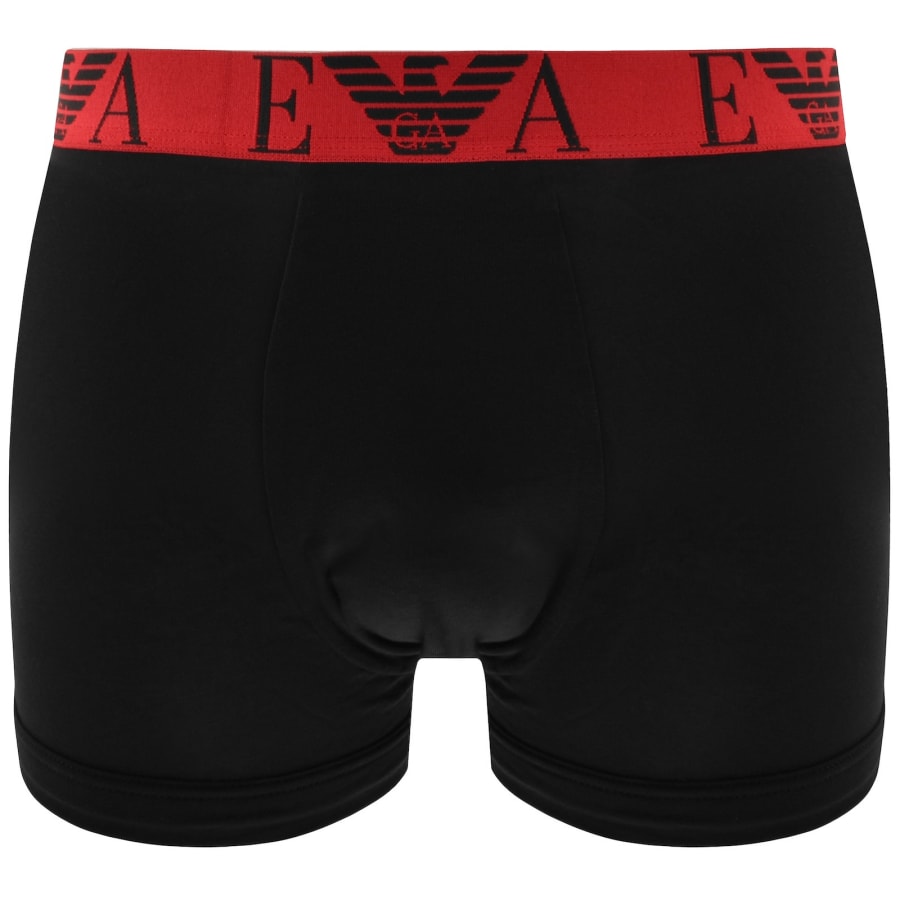 Image number 2 for Emporio Armani Underwear 3 Pack Trunks Black