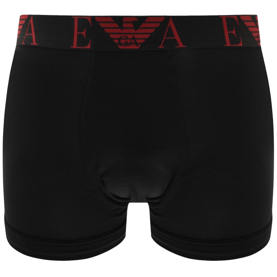 Image number 3 for Emporio Armani Underwear 3 Pack Trunks Black