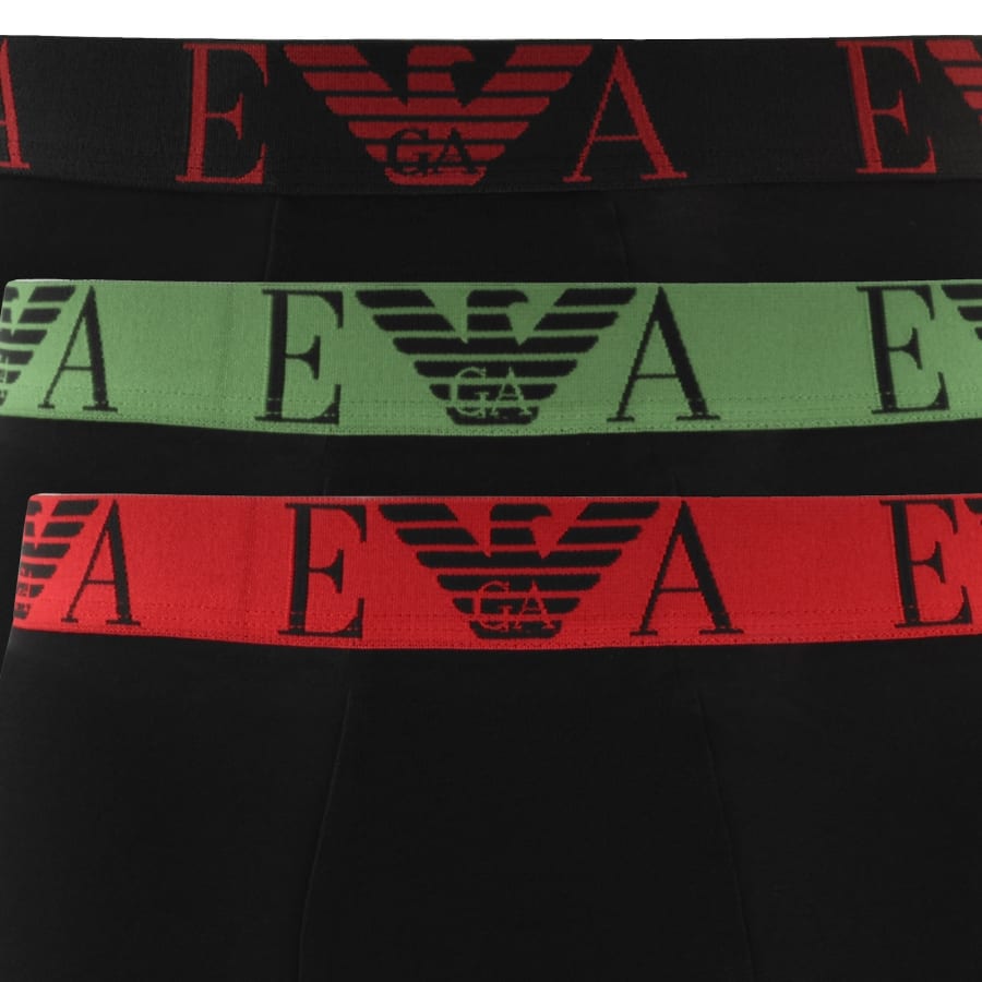 Image number 5 for Emporio Armani Underwear 3 Pack Trunks Black