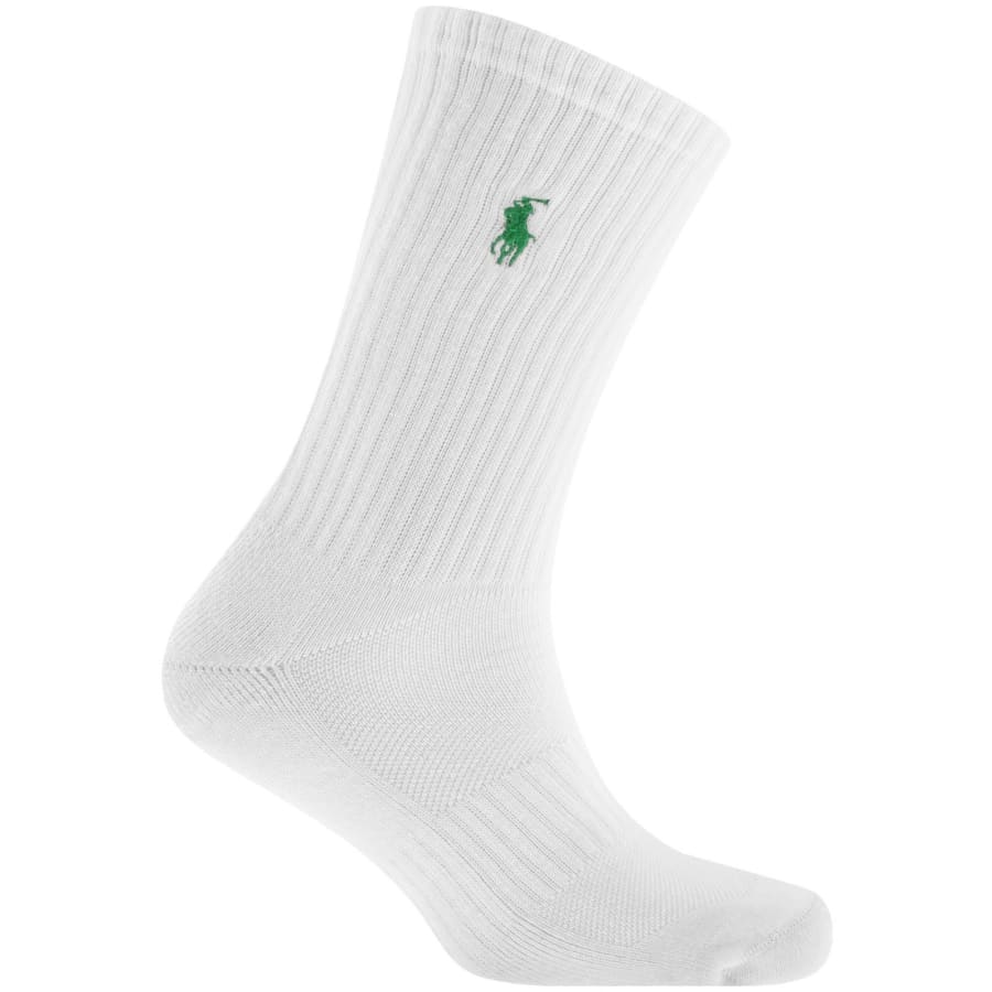 Image number 3 for Ralph Lauren 6 Pack Crew Socks White