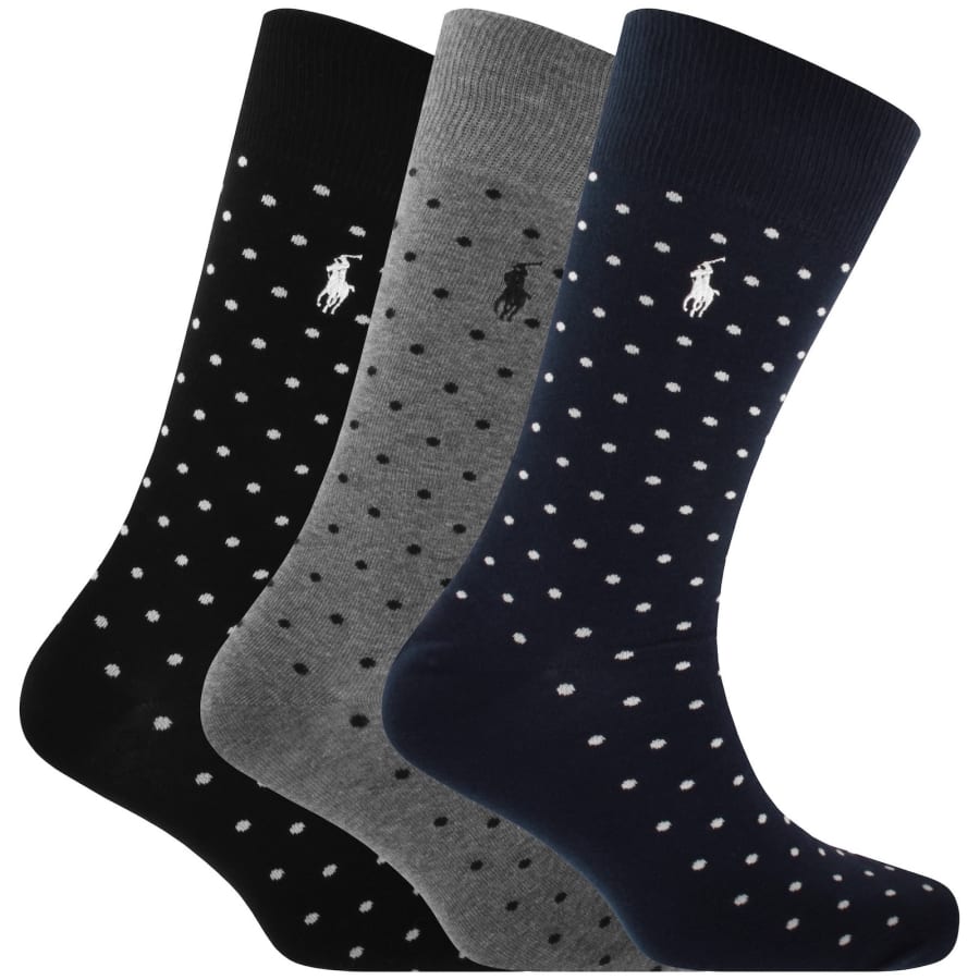 Image number 1 for Ralph Lauren 3 Pack Socks Multi