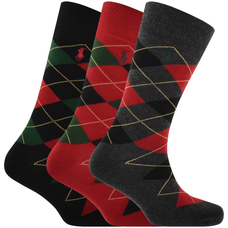 Image number 1 for Ralph Lauren 3 Pack Socks Multi