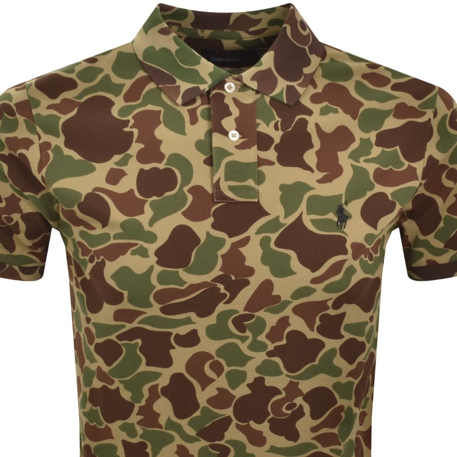 Image number 2 for Ralph Lauren Custom Slim Polo T Shirt Green