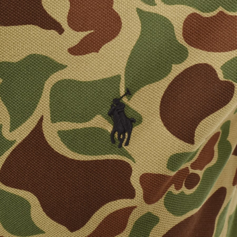 Image number 3 for Ralph Lauren Custom Slim Polo T Shirt Green