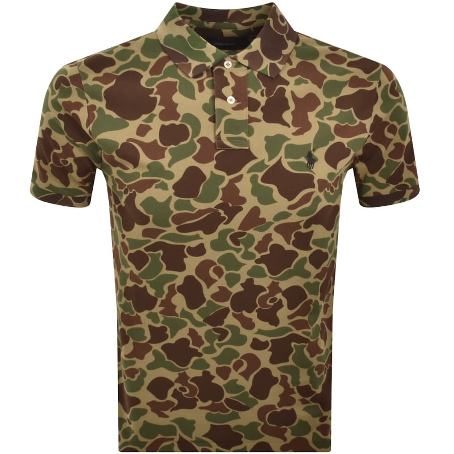 Image number 1 for Ralph Lauren Custom Slim Polo T Shirt Green