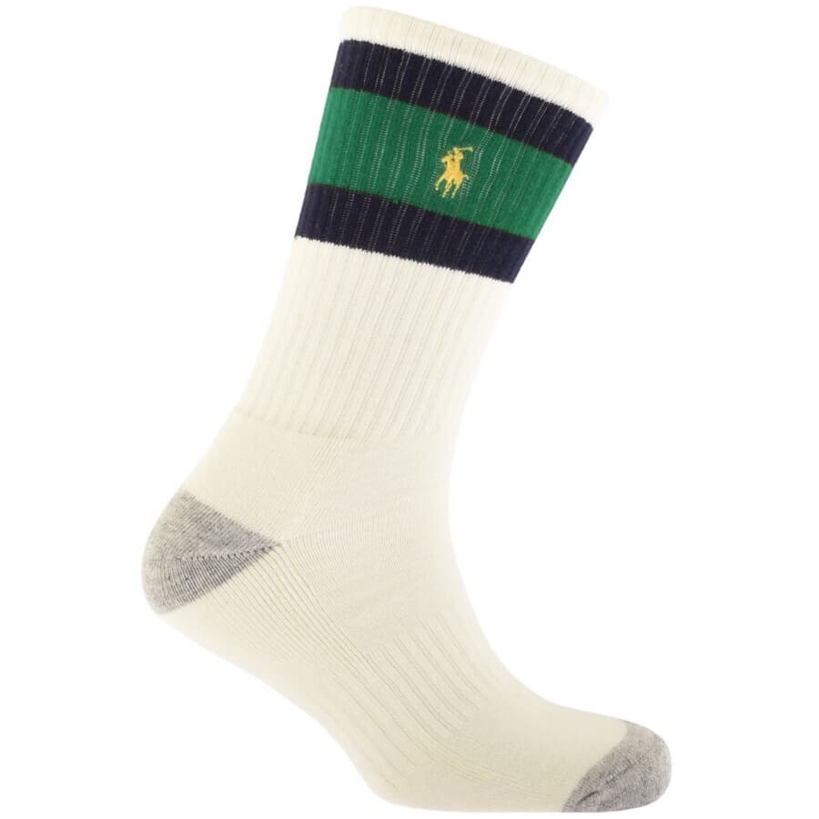 Image number 3 for Ralph Lauren 3 Pack Classic Sport Socks Cream