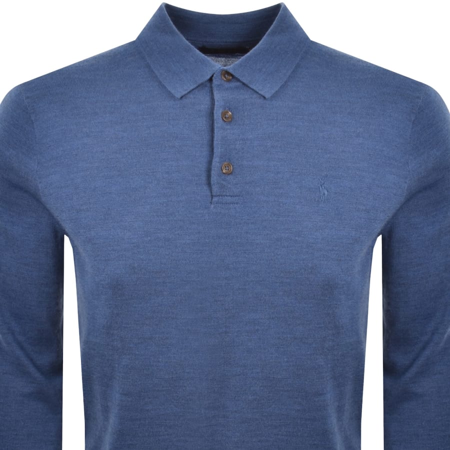 Image number 2 for Ralph Lauren Polo Knitted Wool Jumper Blue