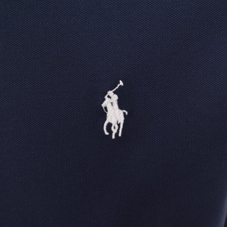 Image number 3 for Ralph Lauren Crew Neck Pique T Shirt Navy