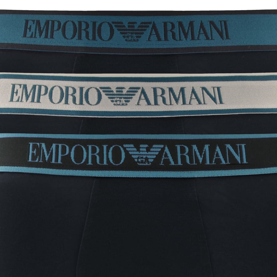 Image number 5 for Emporio Armani Underwear 3 Pack Trunks Navy