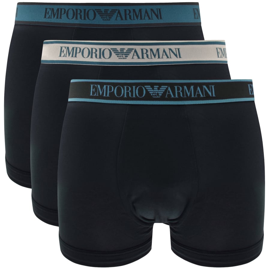 Image number 1 for Emporio Armani Underwear 3 Pack Trunks Navy