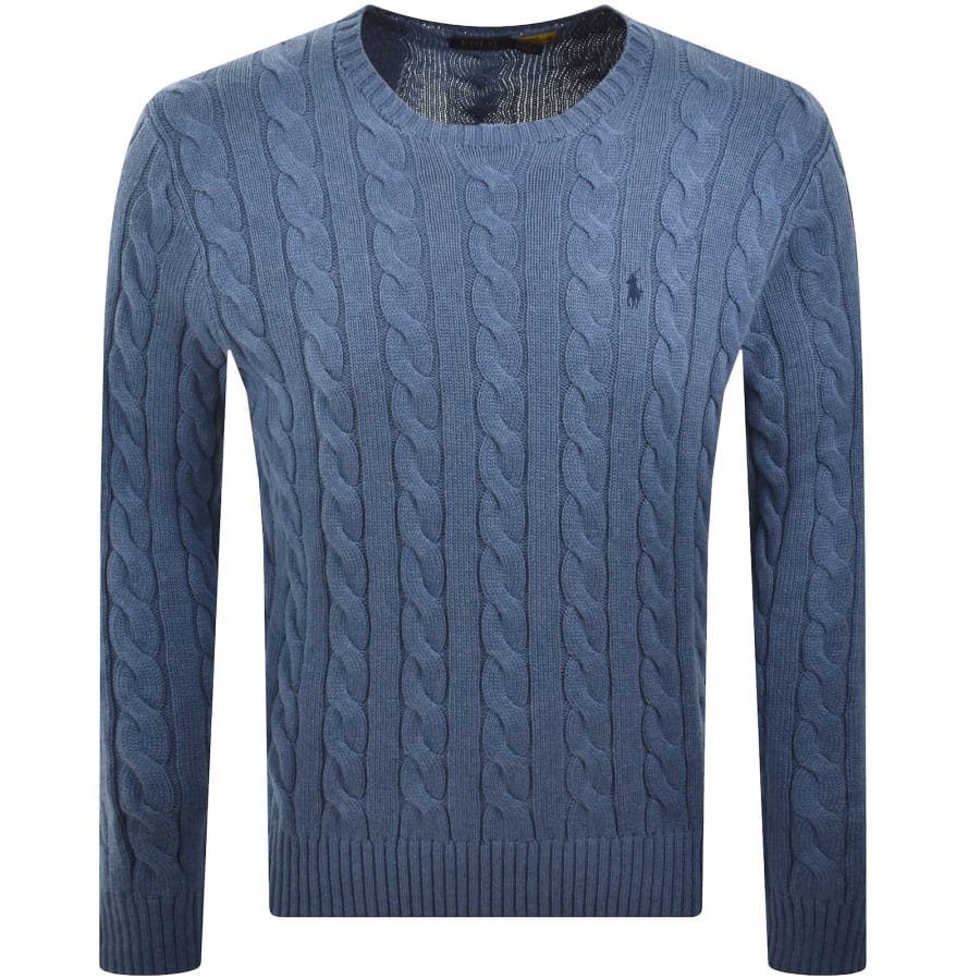 Image number 1 for Ralph Lauren Driver Crew Neck Knit Jumper Blue
