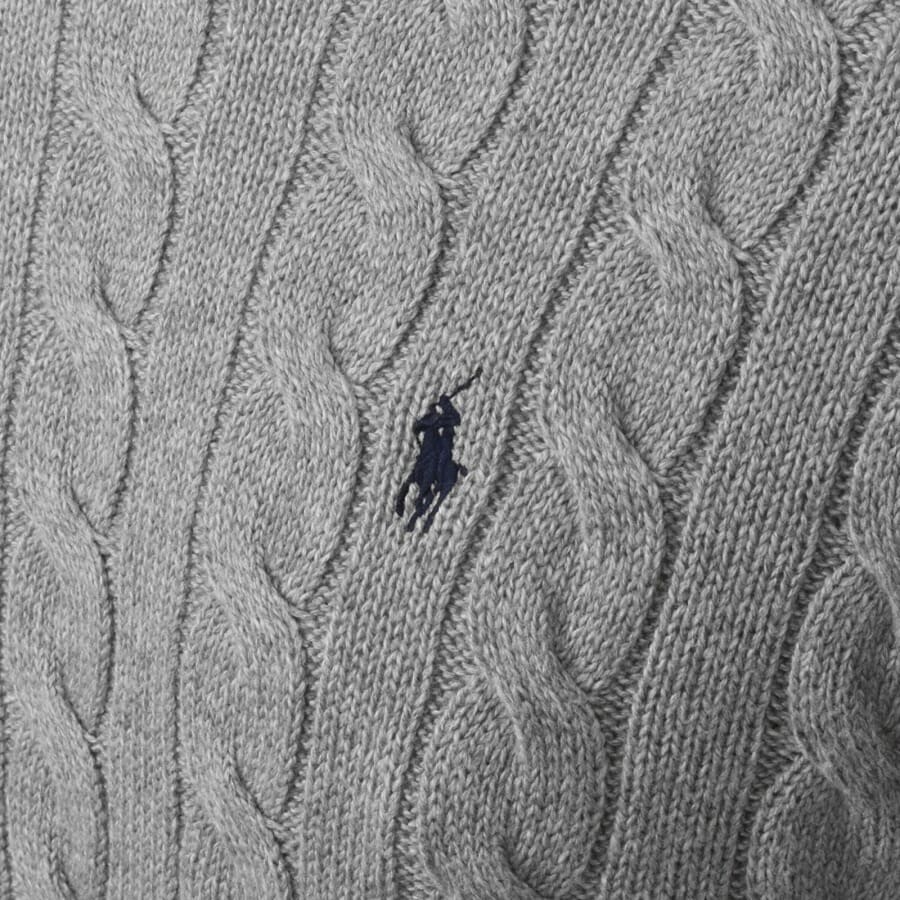 Image number 3 for Ralph Lauren Driver Crew Neck Knit Jumper Grey