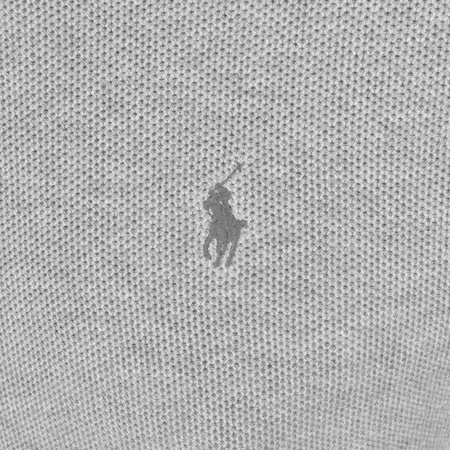 Image number 3 for Ralph Lauren Half Zip Knit Jumper Grey
