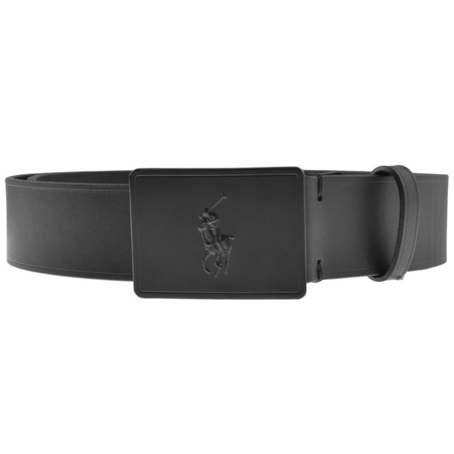 Image number 1 for Ralph Lauren Plaque Casual Belt Black