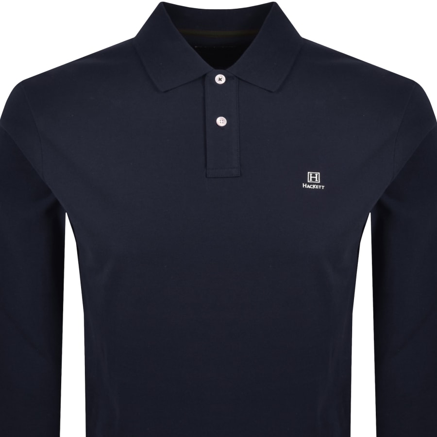 Image number 2 for Hackett Heritage Small Logo Polo T Shirt Navy