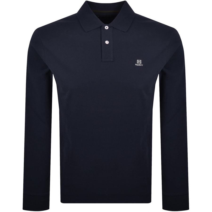 Image number 1 for Hackett Heritage Small Logo Polo T Shirt Navy