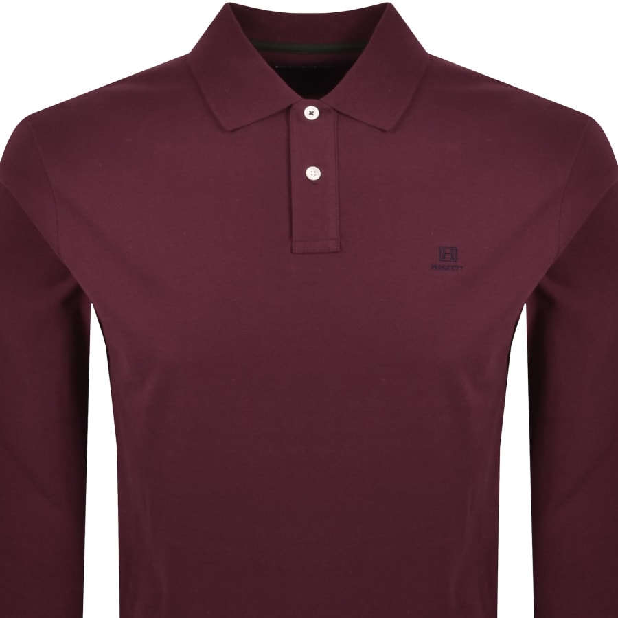 Image number 2 for Hackett Heritage Small Logo Polo T Shirt Red