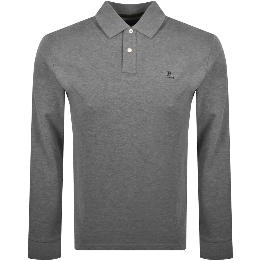 Image number 1 for Hackett Heritage Small Logo Polo T Shirt Ash Grey