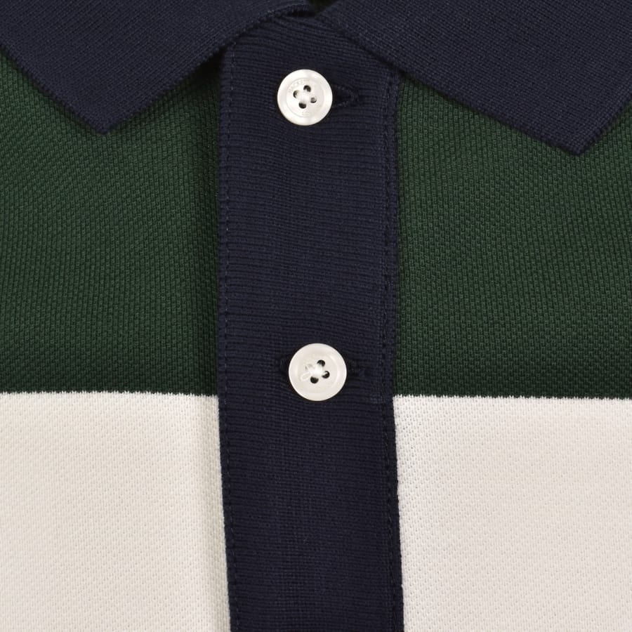 Image number 5 for Hackett Heritage Stripe Polo Rugby Green