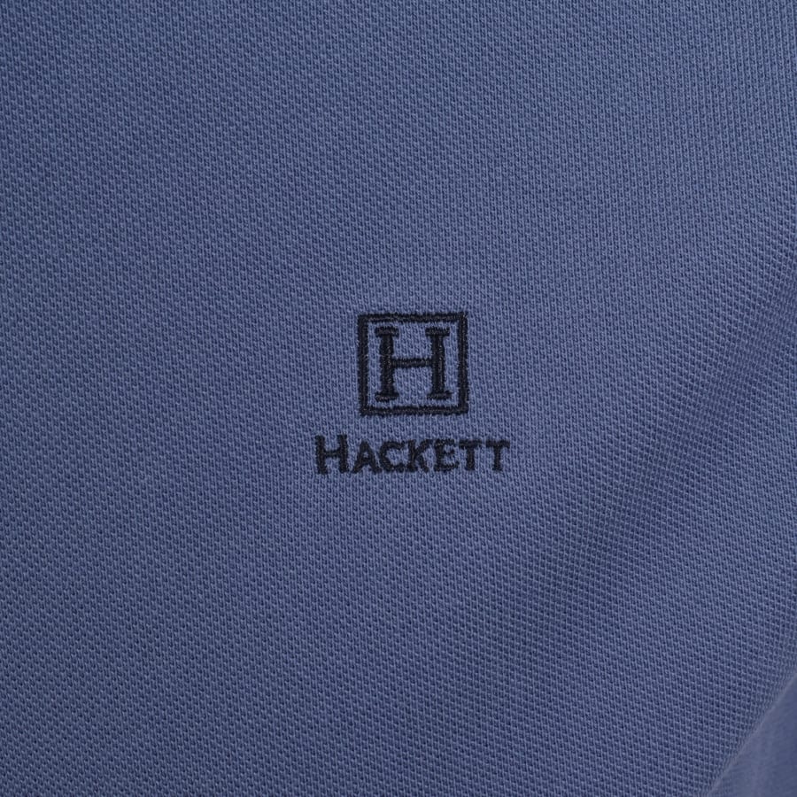 Image number 3 for Hackett Heritage Small Logo Polo T Shirt Eton Blue