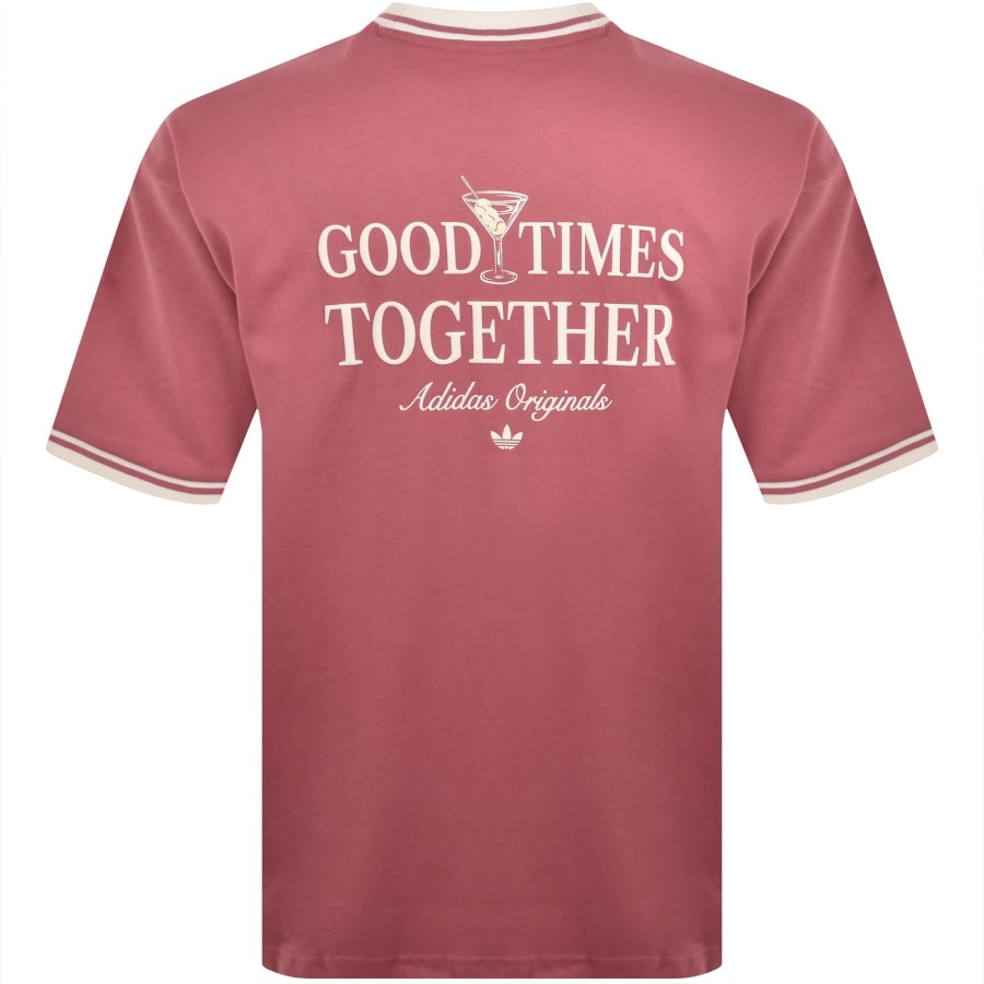 Image number 5 for adidas Originals Logo T Shirt Pink