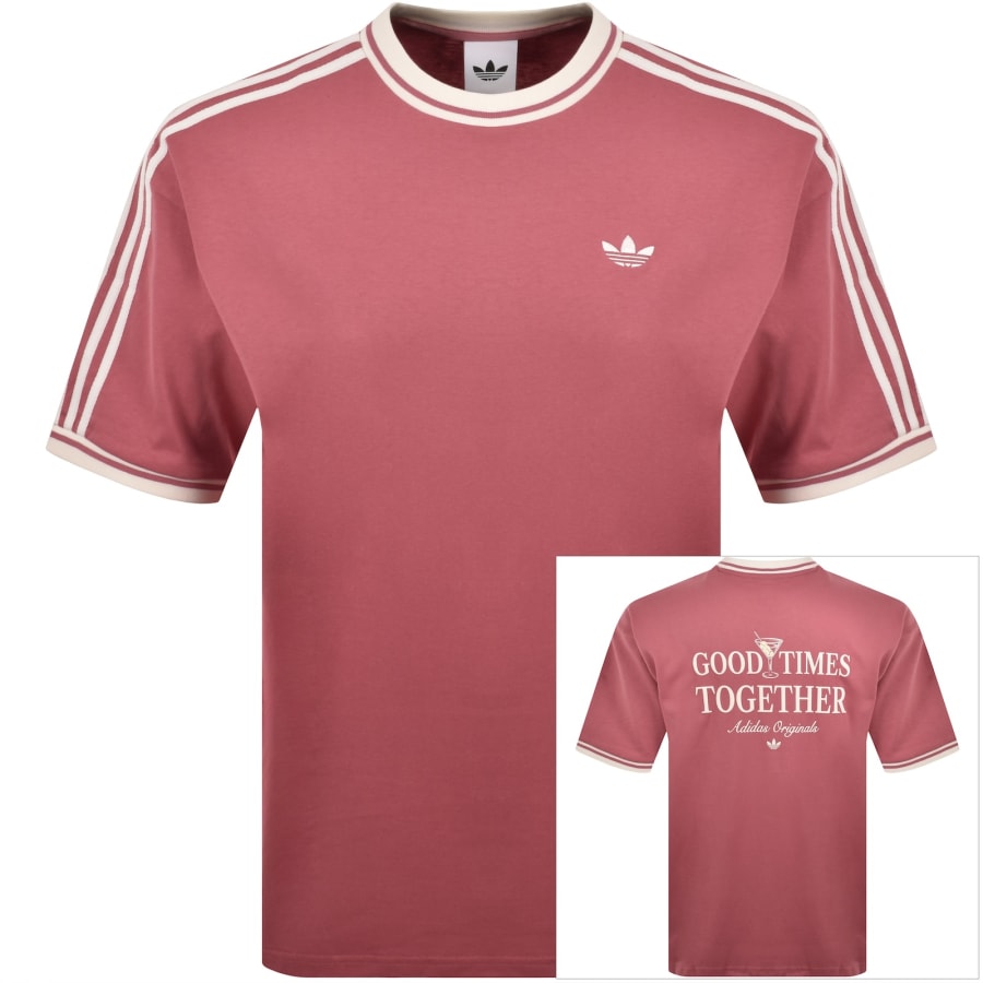 Image number 1 for adidas Originals Logo T Shirt Pink