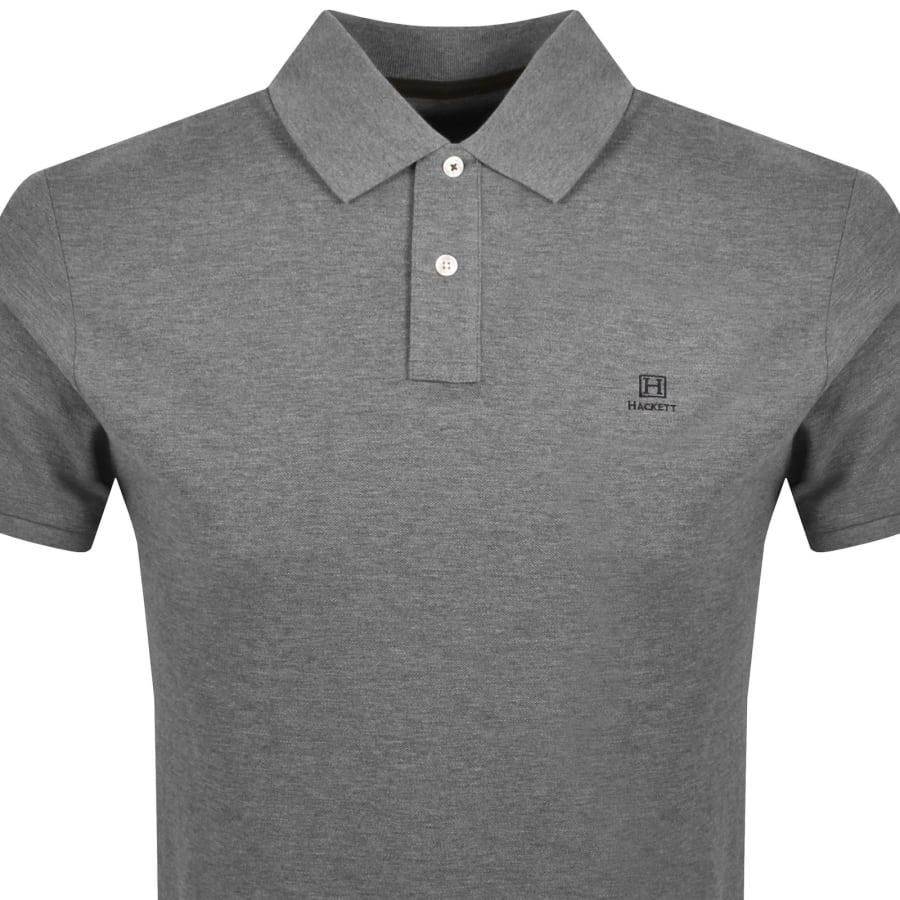 Image number 2 for Hackett Heritage Small Logo Polo T Shirt Grey