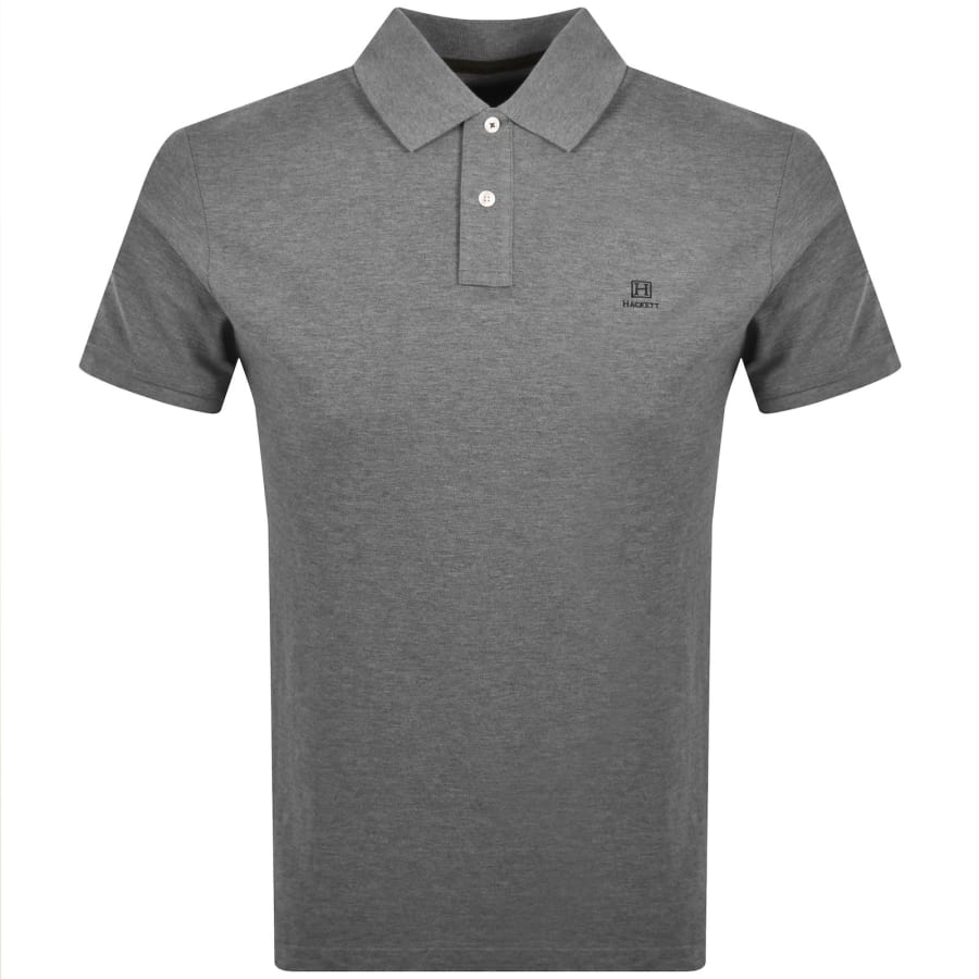 Image number 1 for Hackett Heritage Small Logo Polo T Shirt Grey