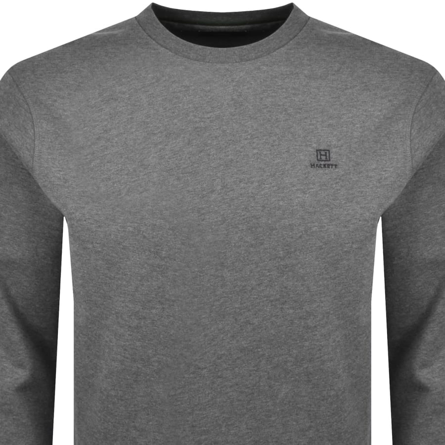 Image number 2 for Hackett Heritage Small Logo Sweatshirt Grey
