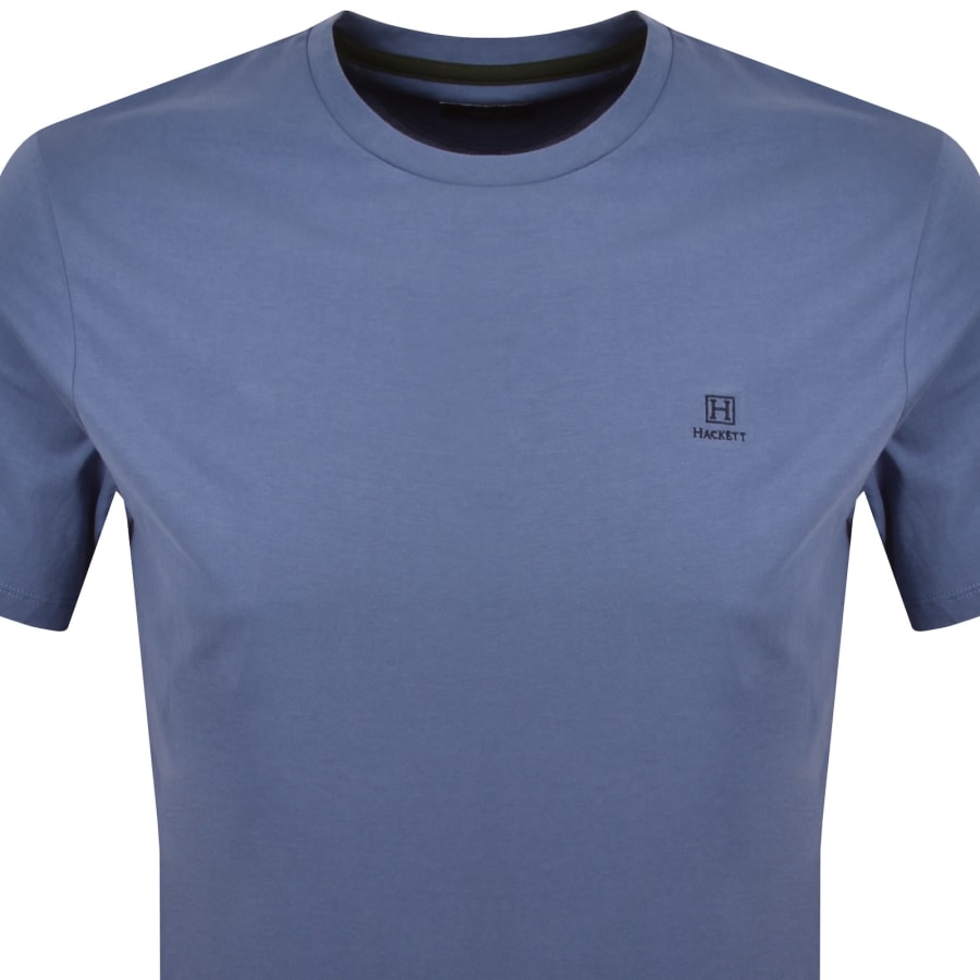 Image number 2 for Hackett Heritage Small Logo T Shirt Blue
