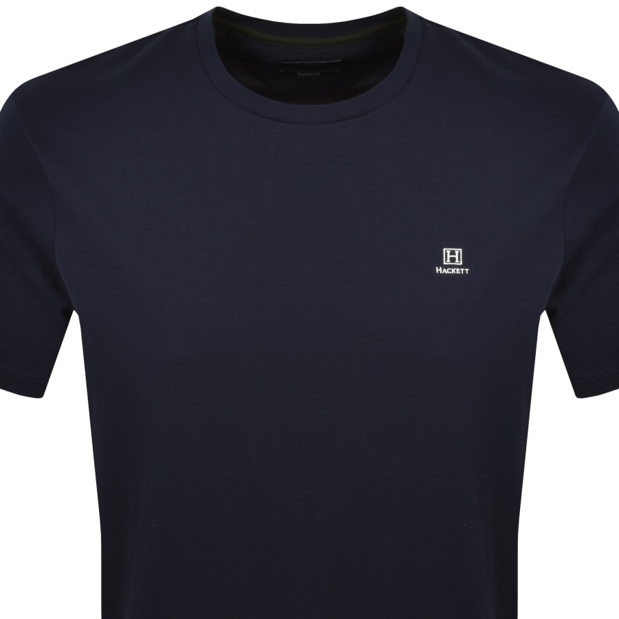 Image number 2 for Hackett Heritage Small Logo T Shirt Navy