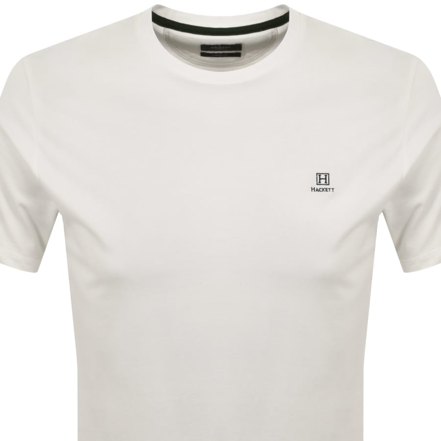 Image number 2 for Hackett Heritage Small Logo T Shirt Off White