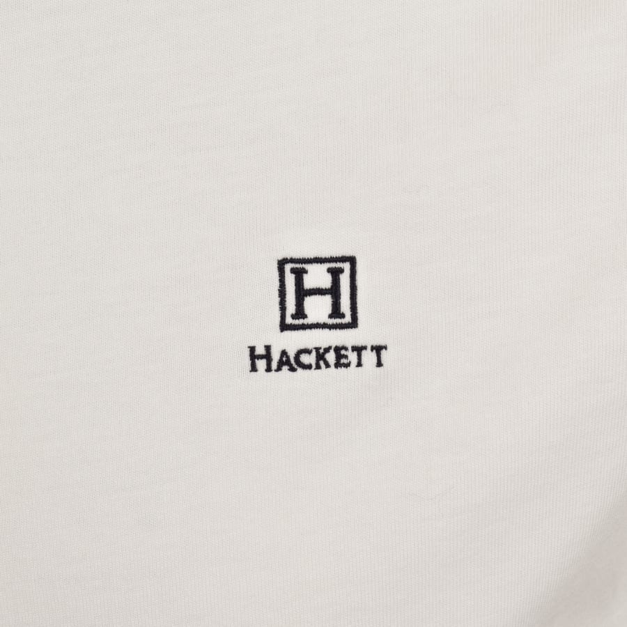 Image number 3 for Hackett Heritage Small Logo T Shirt Off White