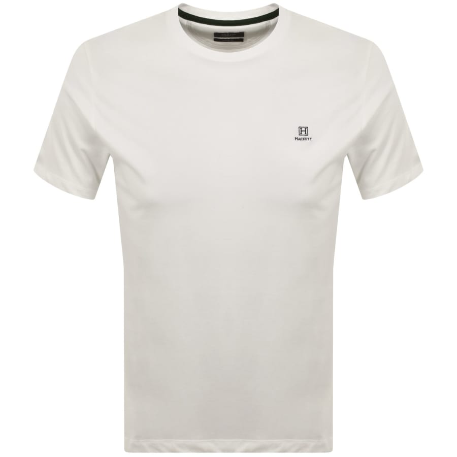 Image number 1 for Hackett Heritage Small Logo T Shirt Off White