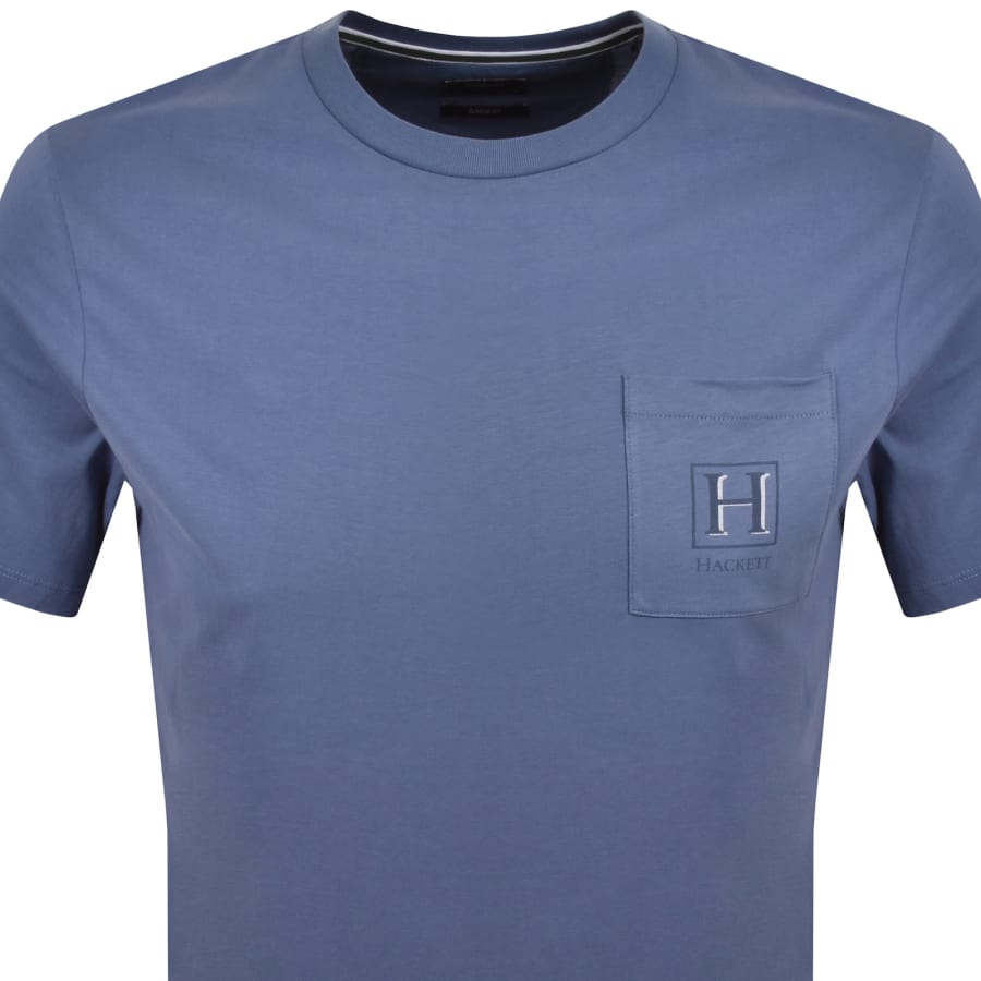 Image number 2 for Hackett Heritage Pocket T Shirt Blue