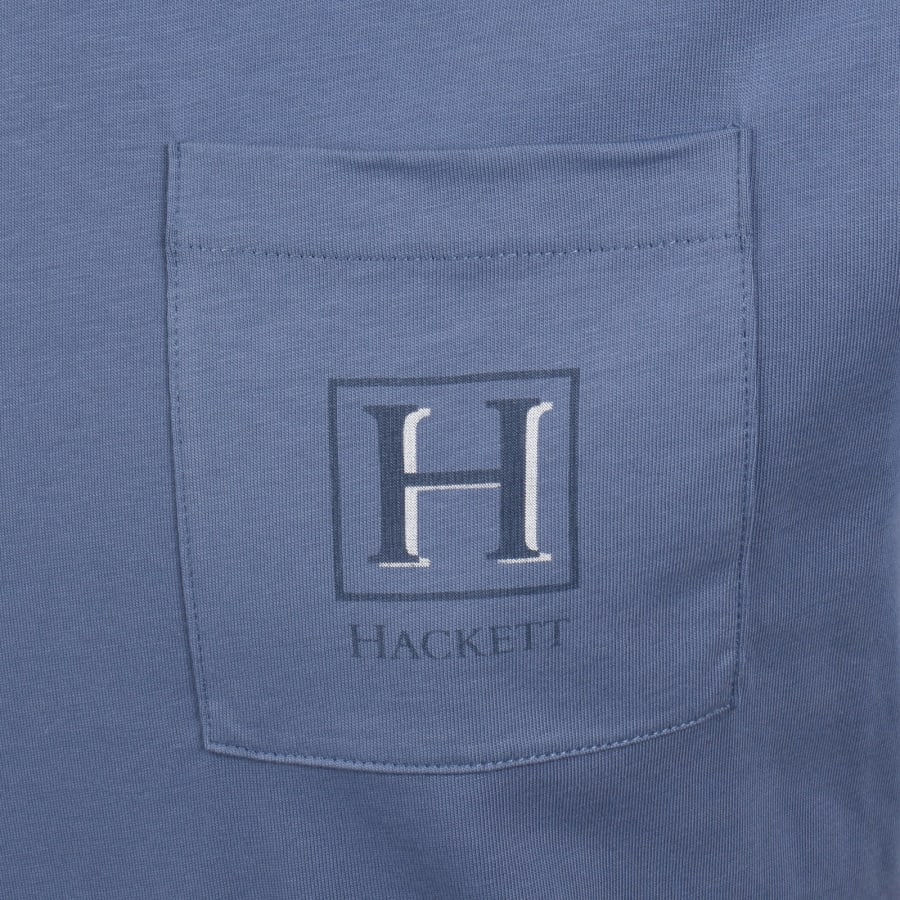 Image number 3 for Hackett Heritage Pocket T Shirt Blue