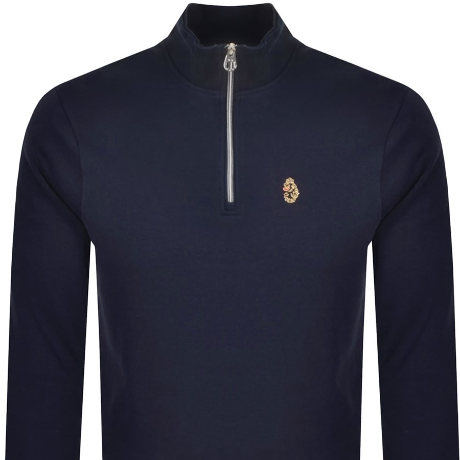 Image number 2 for Luke 1977 Quarter Zip Sydney Sweatshirt Navy