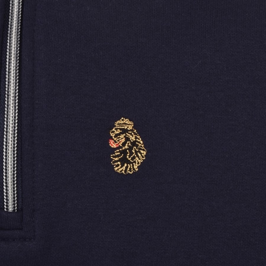 Image number 3 for Luke 1977 Quarter Zip Sydney Sweatshirt Navy