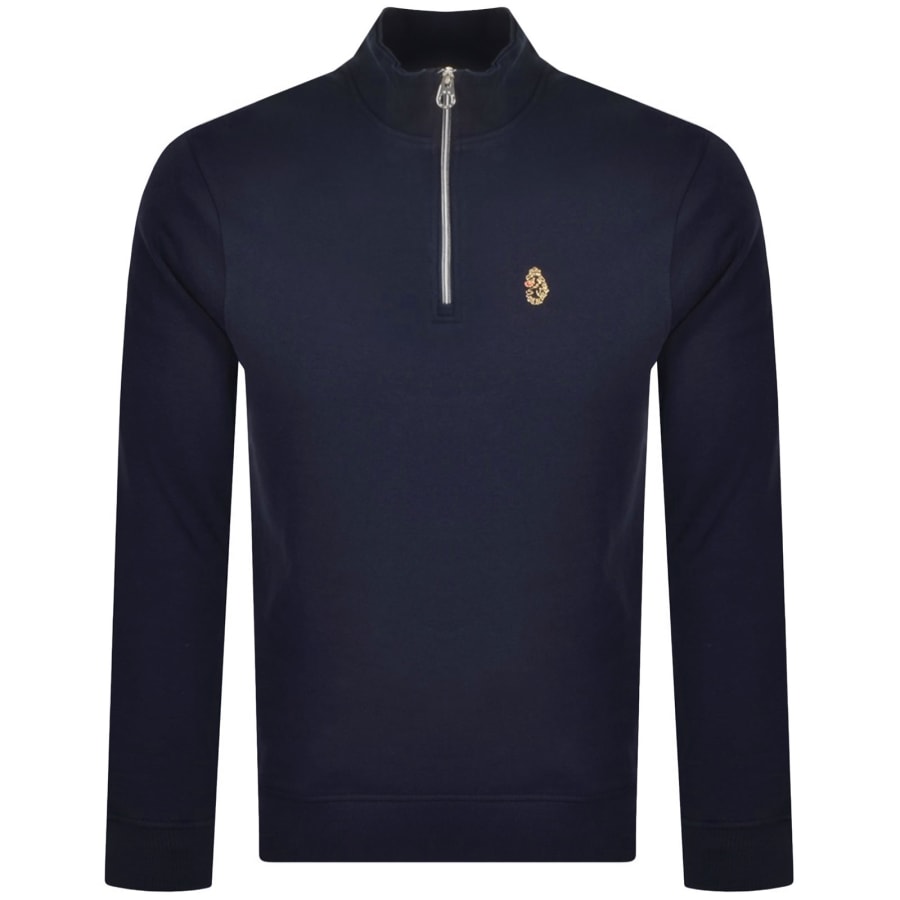 Image number 1 for Luke 1977 Quarter Zip Sydney Sweatshirt Navy