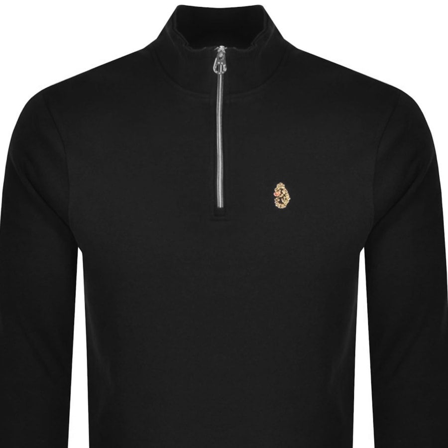 Image number 2 for Luke 1977 Quarter Zip Sydney Sweatshirt Black