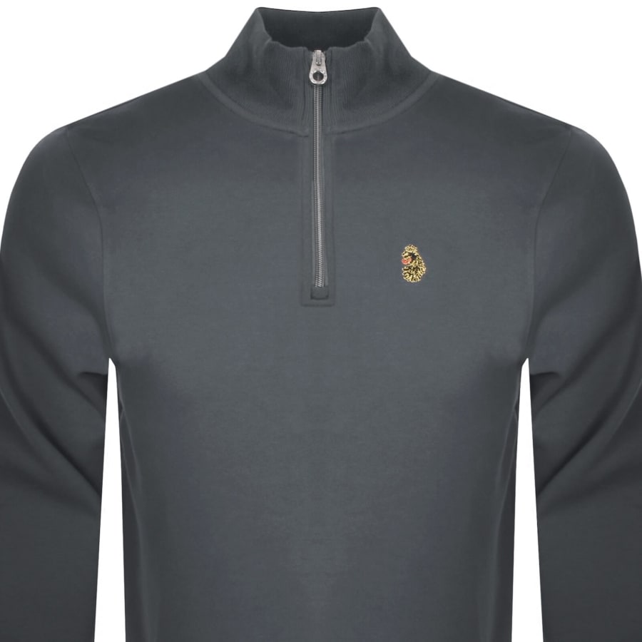 Image number 2 for Luke 1977 Sydney 1000 Quarter Zip Sweatshirt Grey