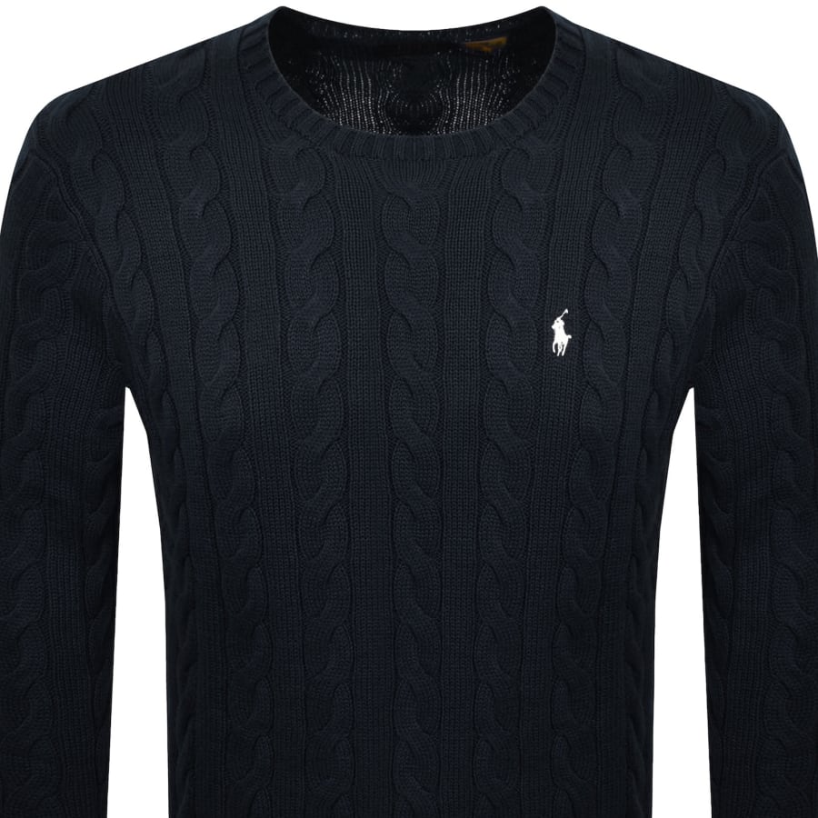 Image number 2 for Ralph Lauren Driver Crew Neck Knit Jumper Navy