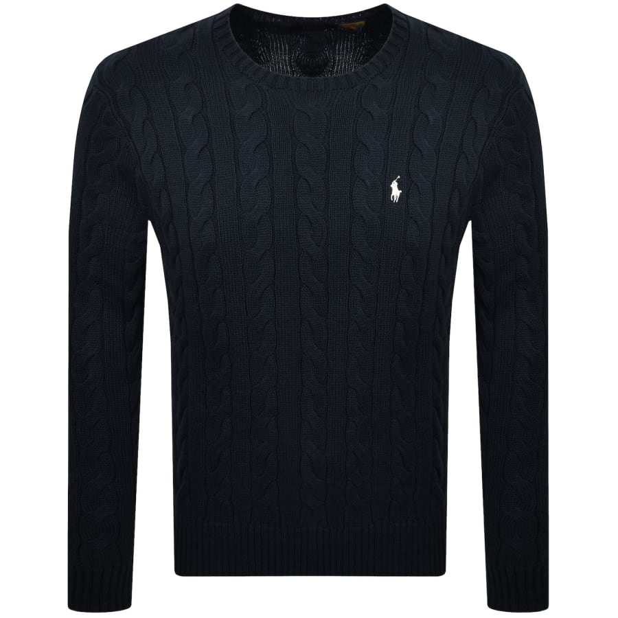Image number 1 for Ralph Lauren Driver Crew Neck Knit Jumper Navy