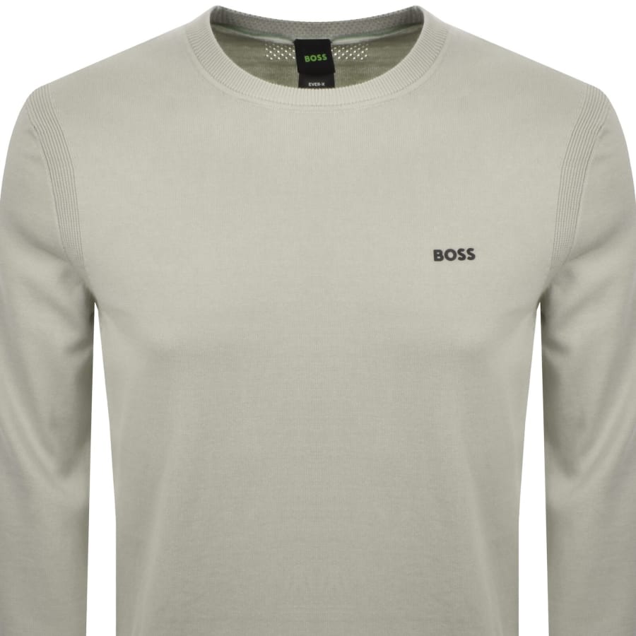 Image number 2 for BOSS Ever X Crew Neck Jumper Beige