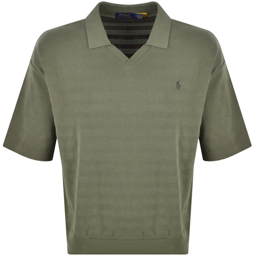 Image number 1 for Ralph Lauren Knit Polo Olive Green